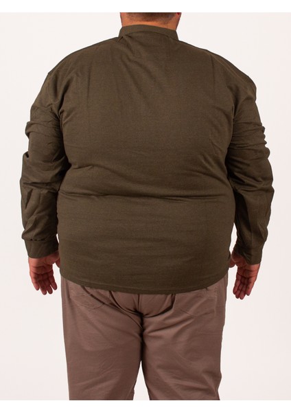 Büyük Beden Erkek Haki Sweatshirt modelleri