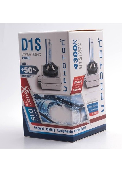 D1S +%50 Fazla Işık Xenon Far Ampulü PH4510