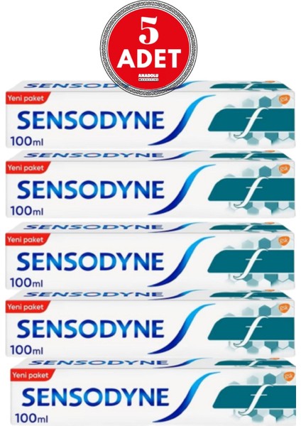 Diş Macunu F Florürlü 100 ml x 5 Adet