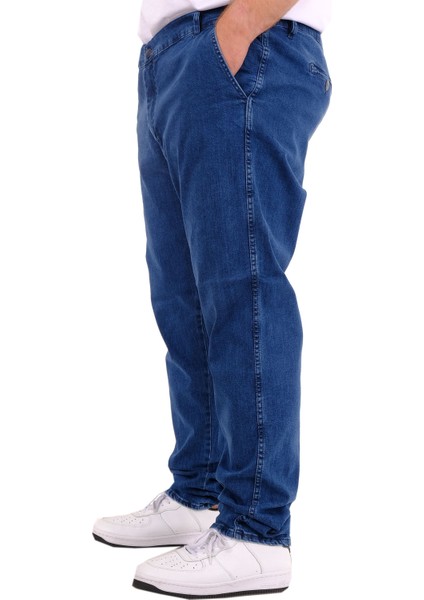 Mode Xl Büyük Beden Erkek Kot Pantolon Yan Cep Chıno 18880 Açık Mavi fiyatları