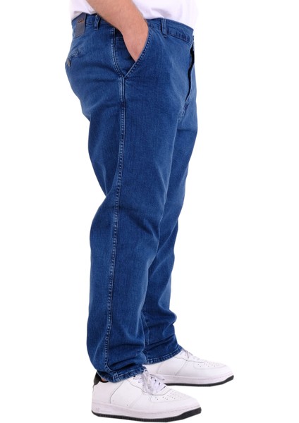 Mode Xl Büyük Beden Erkek Kot Pantolon Yan Cep Chıno 18880 Açık Mavi modelleri