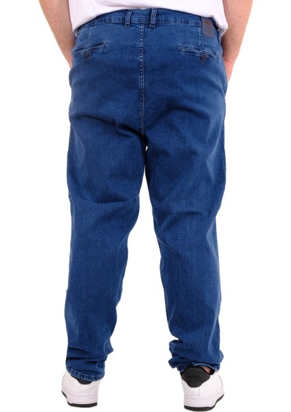 Mode Xl Büyük Beden Erkek Kot Pantolon Yan Cep Chıno 18880 Açık Mavi fırsatları