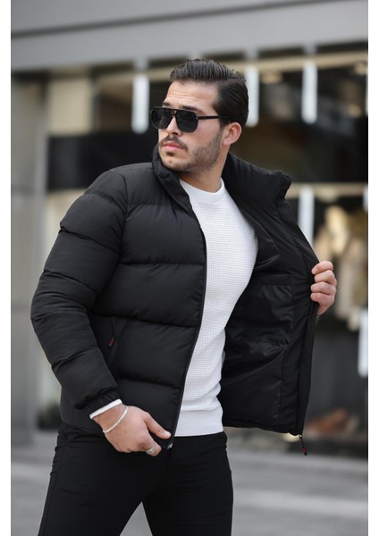 Erkek Siyah Şişme Mont Su Geçirmez modelleri