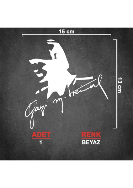 Atatürk Sticker - Mustafa Kemal Sticker - Oto Sticker - Araba Sticker - Araç Sticker fiyatları
