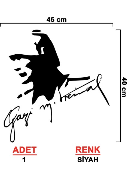 Atatürk Sticker - Mustafa Kemal Sticker - Oto Sticker - Araba Sticker - Araç Sticker fiyatları