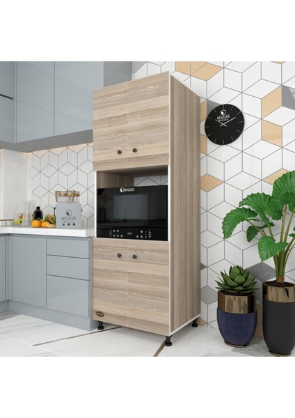 Kenzlife fırın dolabı cahide crd 180*65*50 mutfak XLARGE ayaklı banyo kiler ofis