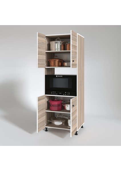 Kenzlife fırın dolabı cahide crd 180*65*50 mutfak XLARGE ayaklı banyo kiler ofis fiyatları