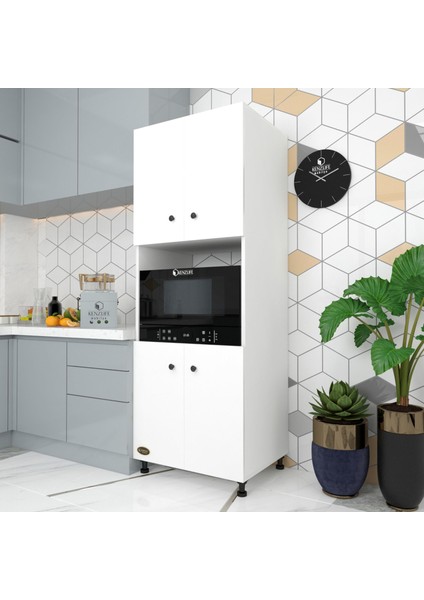 Kenzlife fırın dolabı cahide byz 180*65*50 mutfak XLARGE ayaklı banyo kiler ofis