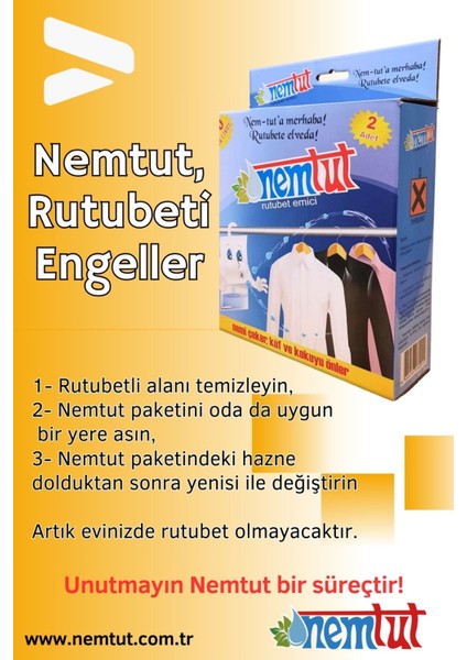 Nem Tutucu Giderici Rutubet Emici Kötü Koku Giderici Küf ve Korozyon Önleyici 2 Kutu 4 Paket 2 kg