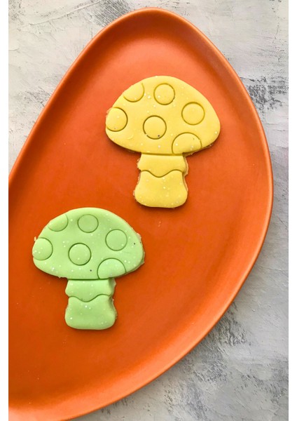 2'li Mantar Hamur Şekillendirici , Kurabiye Kalıbı, Seramik, Polimer Kil modelleri