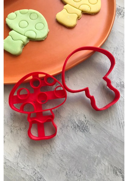 2'li Mantar Hamur Şekillendirici , Kurabiye Kalıbı, Seramik, Polimer Kil indirimleri