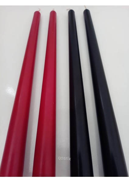 Yılbaşı Özel Serisi 4'lü Kırmızı Siyah Şamdan Doğal Kokulu Soya Mumu Yeni Yıl Noel Uzun Çubuk Konik Mum fiyatları