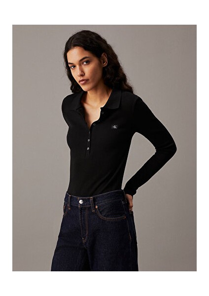 Woven Label Rıb Polo Body