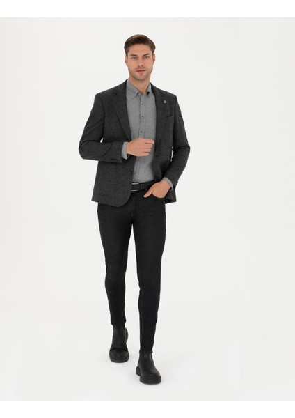 Erkek Füme Slim Fit Ceket 50273163-VR058 fırsatları