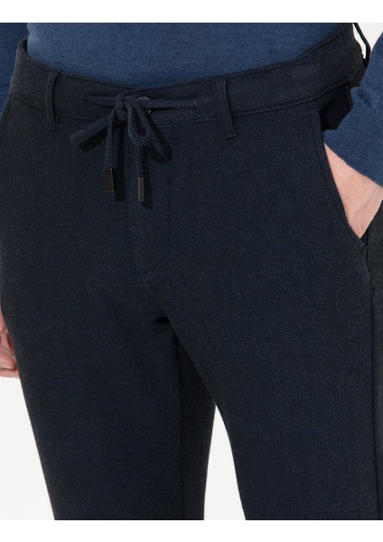 Erkek Lacivert Slim Fit Kanvas Pantolon 50255365-VR033