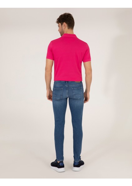 Erkek Mavi Slim Fit Jean Pantolon 50265270-VR036 fırsatları