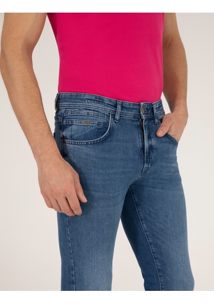 Erkek Mavi Slim Fit Jean Pantolon 50265270-VR036 indirimleri