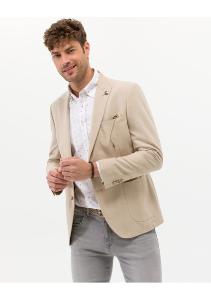 Erkek Bej Ekstra Slim Fit Spor Ceket 50264886-VR011