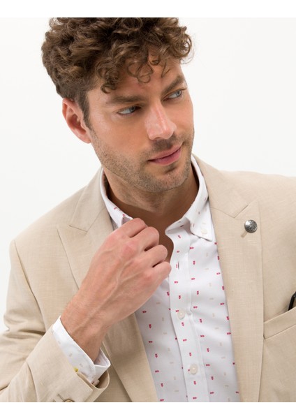 Erkek Bej Ekstra Slim Fit Spor Ceket 50264886-VR011 fiyatları