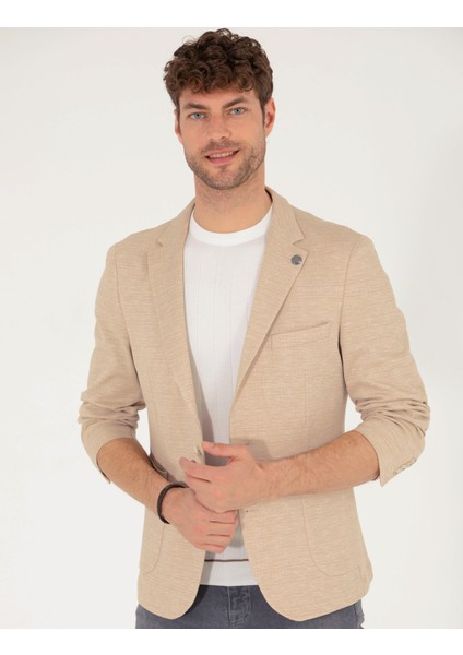 Erkek Bej Ekstra Slim Fit Blazer Ceket 50267019-VR011