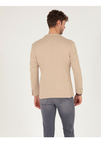 Erkek Bej Ekstra Slim Fit Blazer Ceket 50267019-VR011