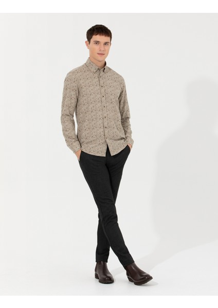 Erkek Siyah Slim Fit Kanvas Pantolon 50259761-VR046 modelleri