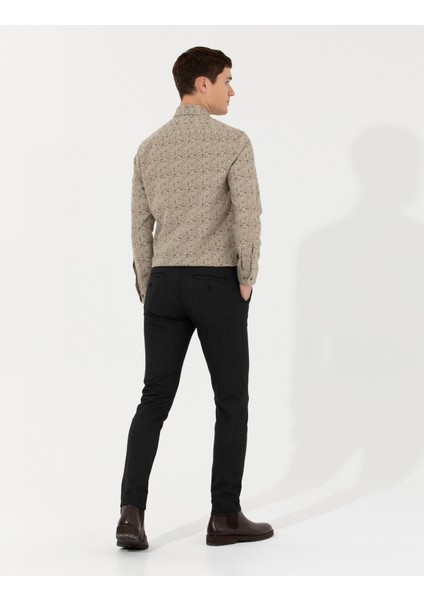 Erkek Siyah Slim Fit Kanvas Pantolon 50259761-VR046 fırsatları