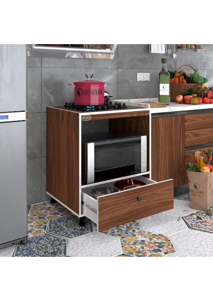 Kenzlife ocak dolabı piraye cvz 85*70*60 XLARGE çekmeceli hazır mutfak ankastre gömme ocak için