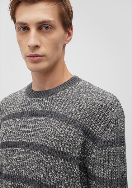 Çizgili Gri Kazak 0710229-70098 indirimleri