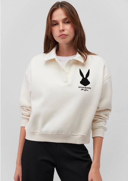 Bugs Bunny Baskılı Ekru SWEATSHIRT1S10267-80194