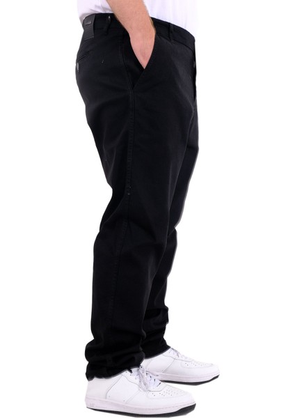 Mode Xl Büyük Beden Erkek Kot Pantolon Yan Cep Chıno 18880 Siyah