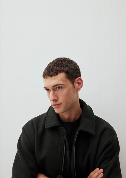 Yün Karışımlı Kahverengi CEKET0110494-86764 indirimleri