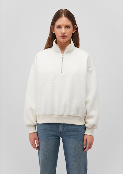 Yarı Fermuarlı Ekru SWEATSHIRT1S10244-80194