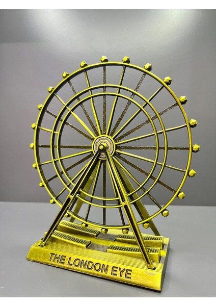 The London Eye Minyatür Ofis Masaüstü Metal Büyük Boy Heykel Biblo