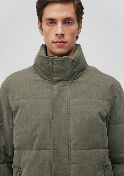 Dik Yaka Yeşil Kadife Ceket 0110476-85485 indirimleri