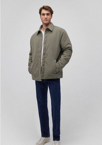 Kapitone Haki Kadife Ceket 0110458-85485