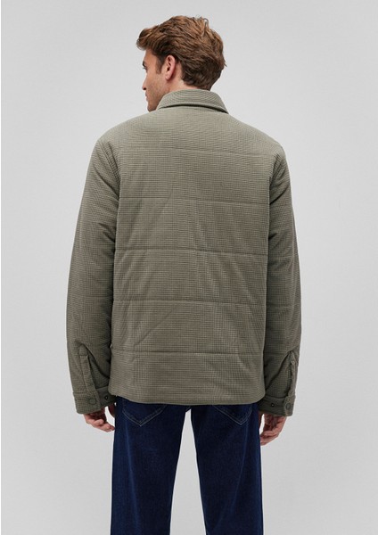 Kapitone Haki Kadife Ceket 0110458-85485 indirimleri