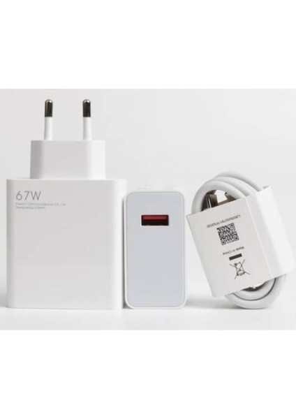 Xiaomi 67W Turbo Şarj Aleti Şarj Cihazı Kablo Adaptör Set