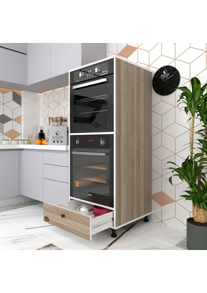 Kenzlife fırın dolabı naime crd 145*60*56 mutfak çekmeceli ayaklı banyo kiler ofis