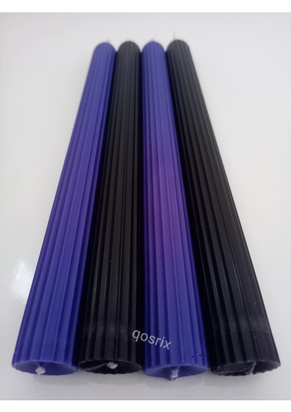 Yılbaşı Özel Serisi 4'lü Siyah Mor Şamdan Doğal Kokulu Soya Mumu Yeni Yıl Noel Uzun Çubuk Konik Mum fiyatları