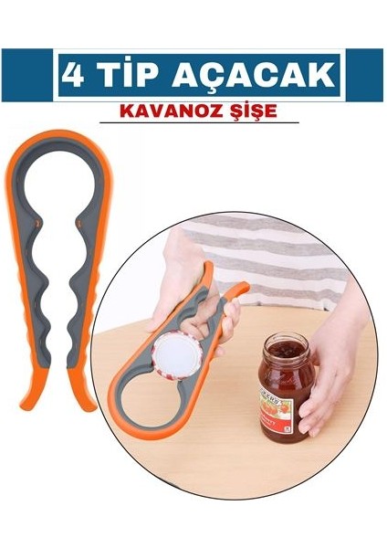 4 Adet Wangsness 4 Tip Kavanoz Şişe Açacağı 717197