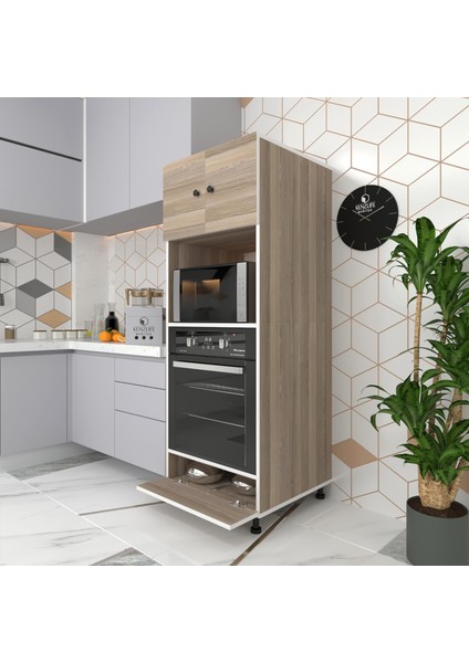 Kenzlife fırın dolabı halide crd 162*60*56 mutfak kapaklı ayaklı banyo kiler ofis