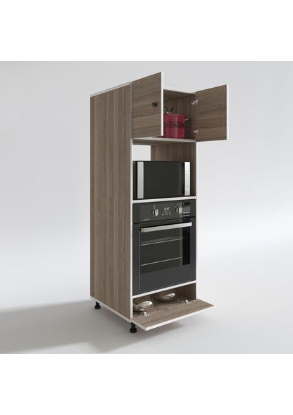 Kenzlife fırın dolabı halide crd 162*60*56 mutfak kapaklı ayaklı banyo kiler ofis