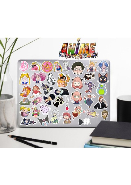 Anime Mix Seri 1 Sticker Telefon Laptop Notebook Tablet Defter Matara Stiker Etiket