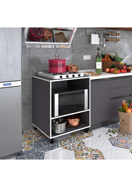 Kenzlife ocak dolabı nermin gri 85*70*60 XLARGE hazır mutfak klasik setüstü ocak için sabit tabla