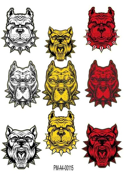 Karışık Renk Köpek Tasarımlı Ekipman Kask Motorsiklet Sticker Seti 01