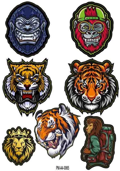 Zombi Kuru Kafa Karışık Sticker Seti 01