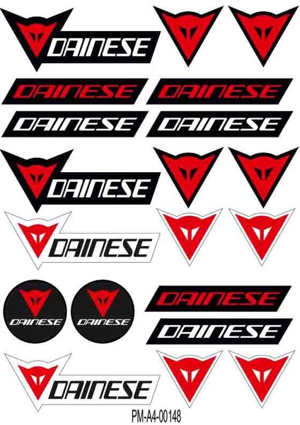 Sponsor Daınese Tasarımlı Ekipman Kask Motorsiklet Sticker Seti 01
