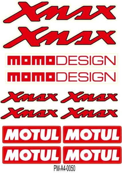 Xmax Momo Desıgn Çoklu Sticker Seti 02