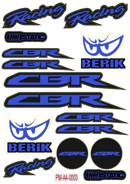 Cbr Motosiklet Çoklu Sticker Seti 03